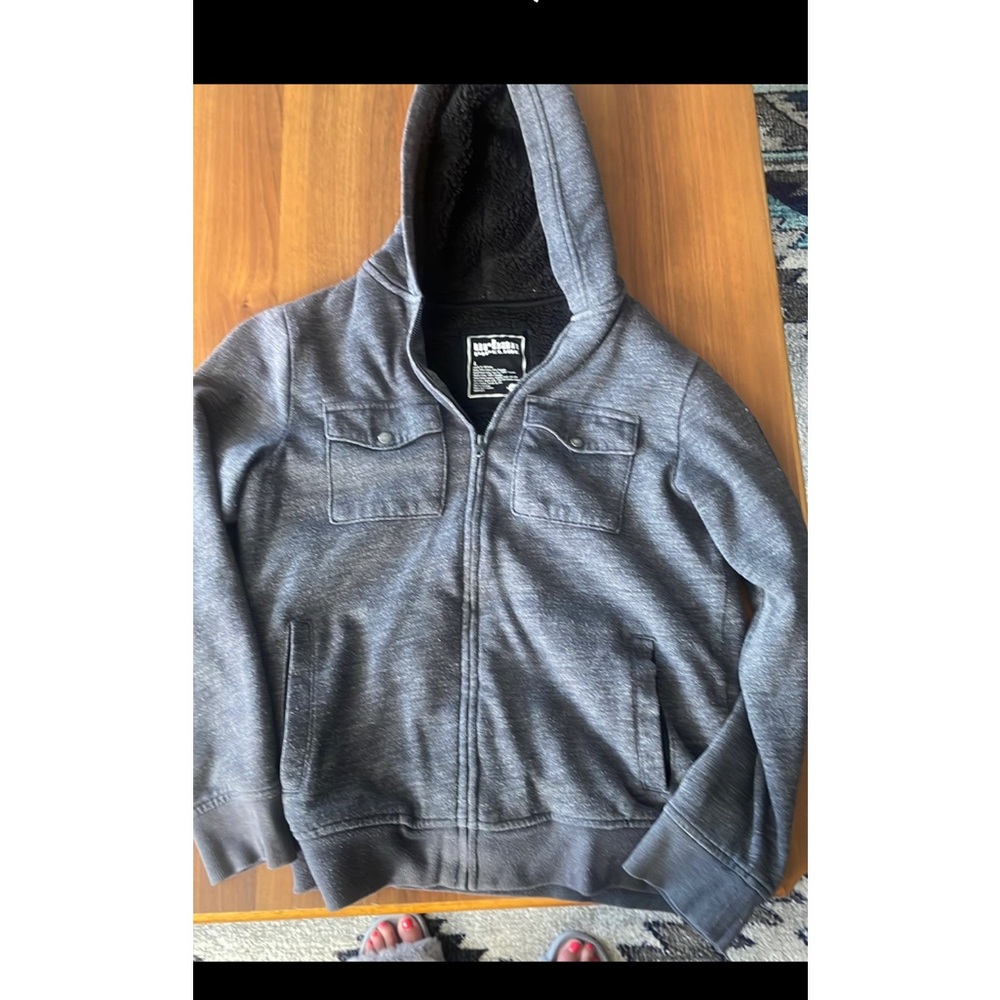 Boys zip up jacket with snap button pockets